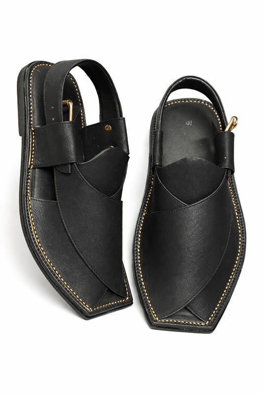 Textured Black Cut Shape Slim sole