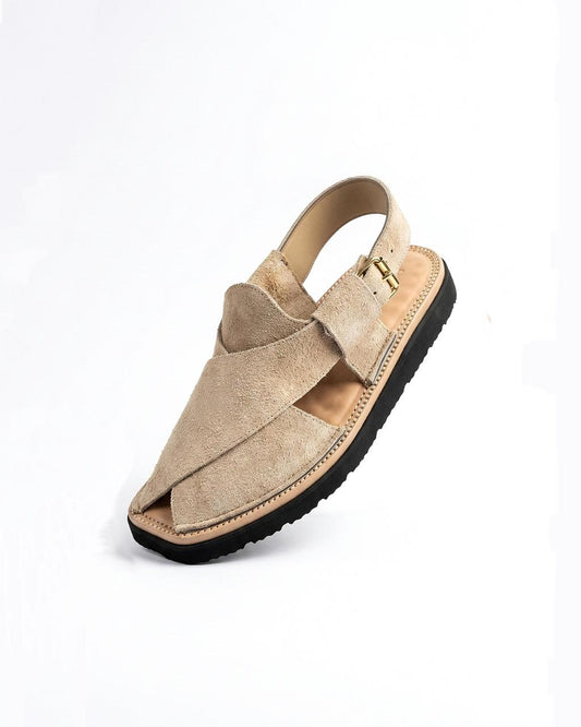 Air Kaptaan Chappal Camel Color Suede