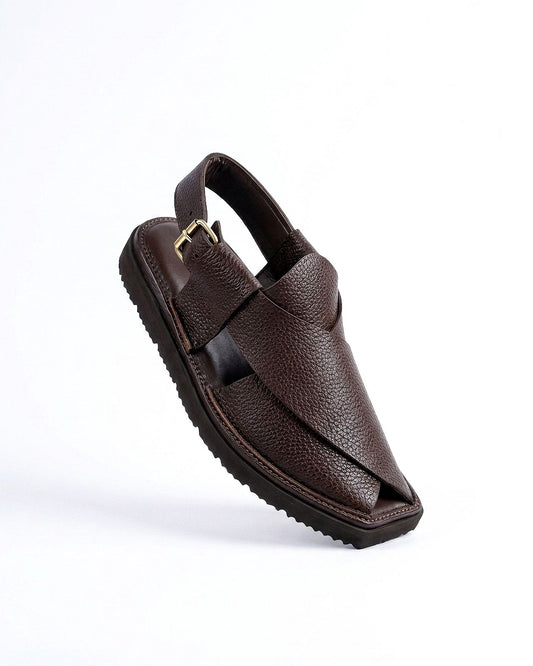 Air Kaptaan Chappal Dotted brown