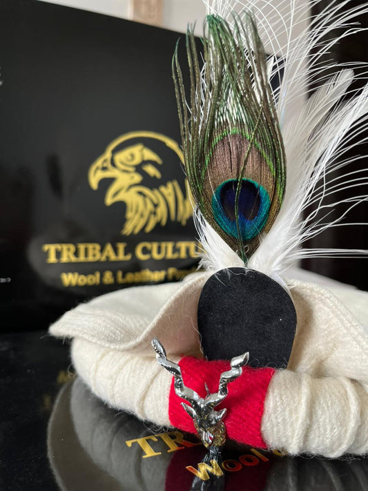 Markhor Pakol Bunanza wool with Peacock Feather