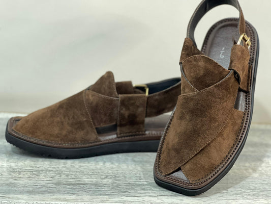 Kaptaan Chappal Chocolate Suede in super light weight sole